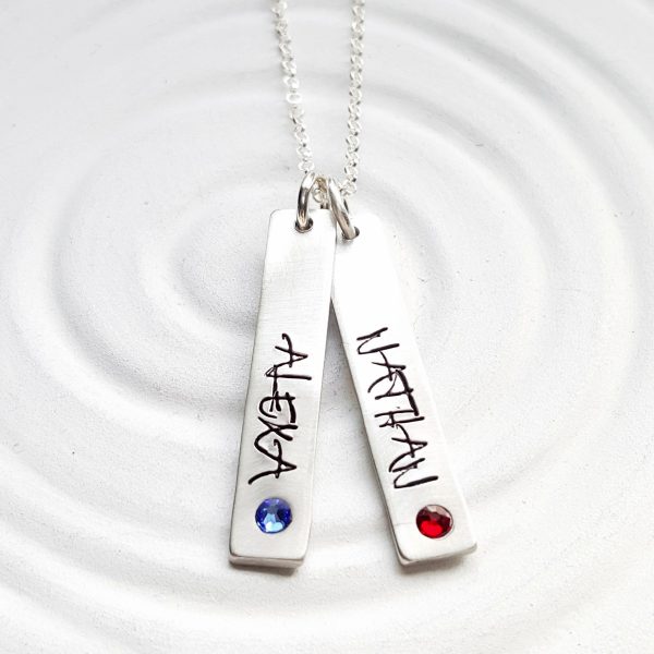 Birthstone Mother s Necklace | Street Art Tag Necklace Supply