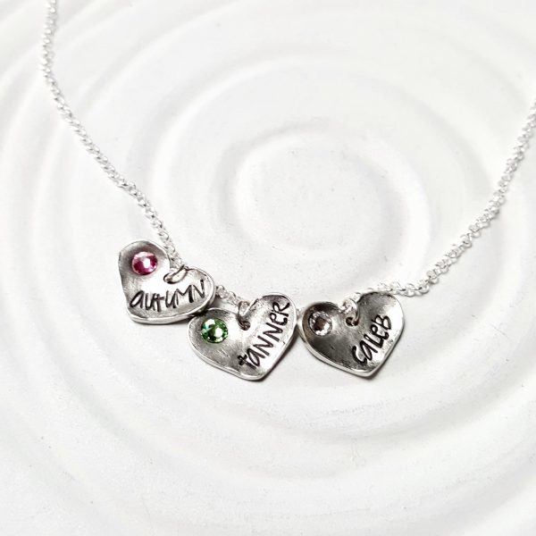 Fixed Heart Necklace | Birthstone Name Necklace Online Hot Sale