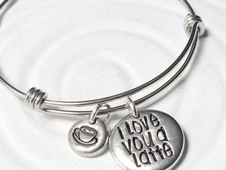 I Love You A Latte | Adjustable Bangle Bracelet Online