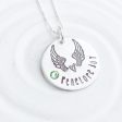 Angel Wings Birthstone Heart Necklace | Angel Baby Necklace For Sale