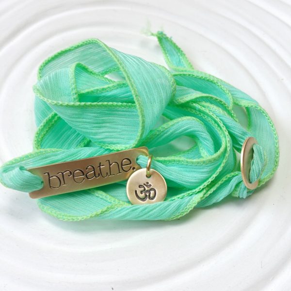 Silk Ribbon Wrap Bracelet | Exclusive Slide Clasp | Breathe Online