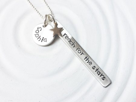 Reach For The Stars Necklace | Inspirational Gift | Name Necklace For Cheap