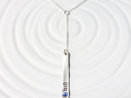 Y Shaped Bar Necklace | Birthstone Lariat Style Necklace Cheap