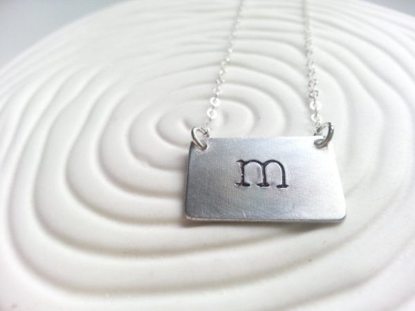 Typewriter Initial Necklace | Initial Bar Necklace Supply