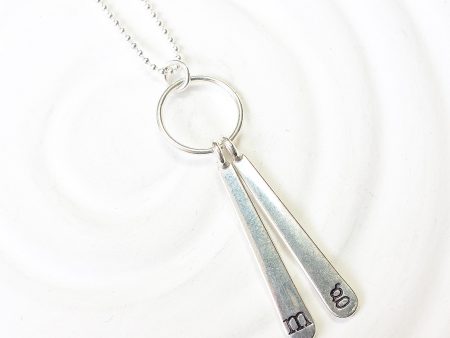 Sterling Silver Paddle Necklace | Initial Necklace Sale