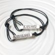 Personalized Fold Over Clasp | Leather Bracelet | Men s or Women s Sizes For Sale