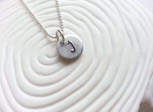 Typewriter Initial Necklace | Single Modern Initial For Cheap