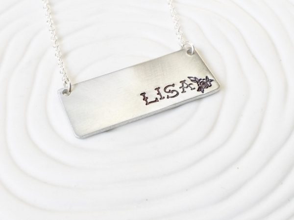 Tattoo Name Plate Necklace | Bar Necklace For Cheap