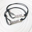 Personalized Fold Over Clasp | Leather Bracelet | Men s or Women s Sizes For Sale