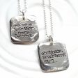 Vintage Page | Small Square Literary Quote Necklace Fashion