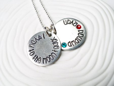 I Love You To The Moon & Back | Birthstone Mother s Necklace Fashion