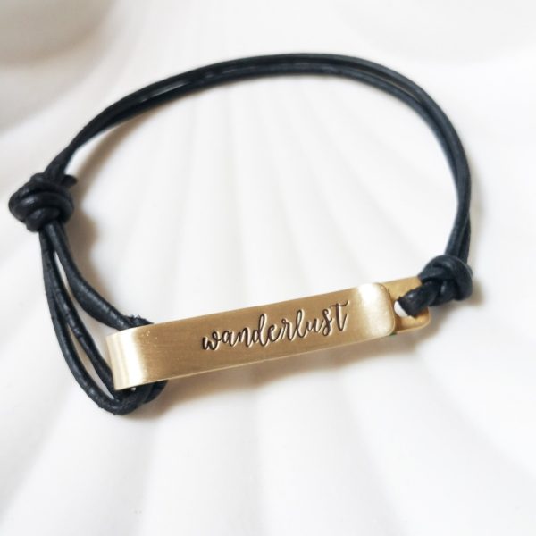 Personalized Fold Over Clasp | Leather Bracelet | Men s or Women s Sizes For Cheap