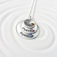 Stacked Disc Necklace | Mother s Birthstone Name Necklace Hot on Sale