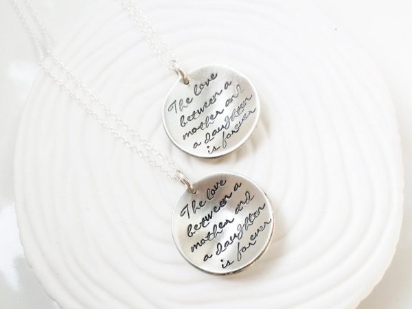 The Love Between A Mother and Daughter is Forever Necklace | Single or Pair Online now