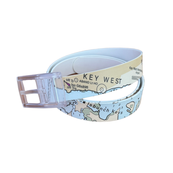 Adjustable Waterproof PVC Belt - Nautical Chart (Key West) Supply