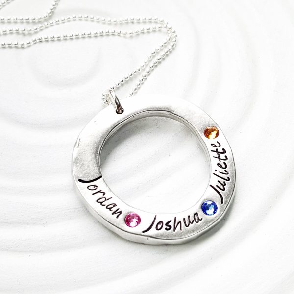 Organic Washer Necklace | Birthstone Mother s Necklace Fashion