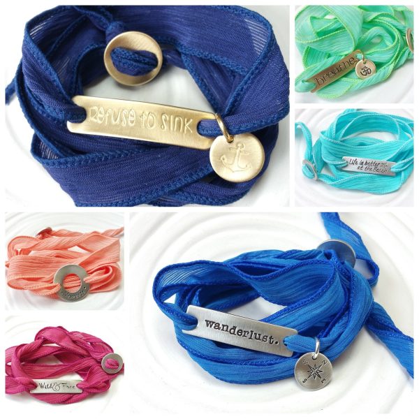 Silk Ribbon Wrap Bracelet | Exclusive Slide Clasp | Breathe Online