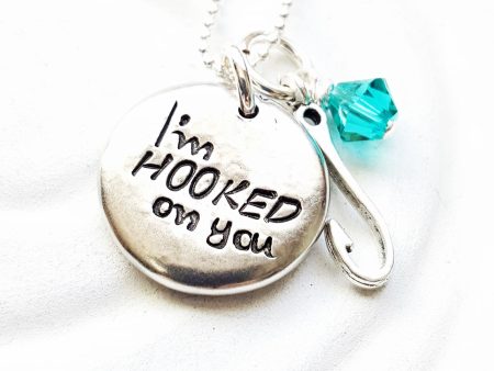 I m Hooked on You Necklace| Gift for Her For Sale