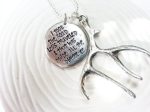 I Took The Road Less Traveled | Antler Necklace | Robert Frost Quote Hot on Sale