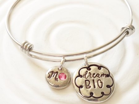 Dream Big | Adjustable Bangle Bracelet | Graduation Gift For Sale