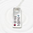 Floating Hole Tag Necklace | Two Name Birthstone Rectangle Supply