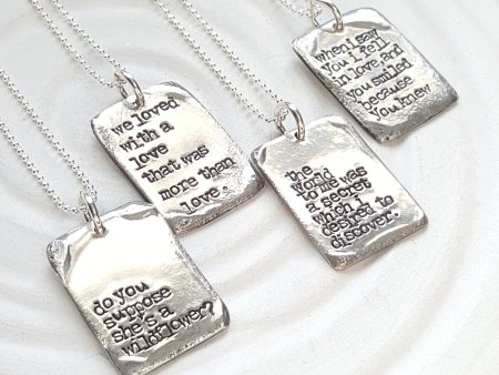 Vintage Page | Large Literary Quote Necklace Online Sale