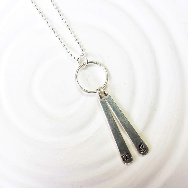 Sterling Silver Paddle Necklace | Initial Necklace Sale