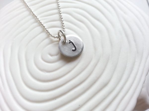 Typewriter Initial Necklace | Single Modern Initial For Cheap