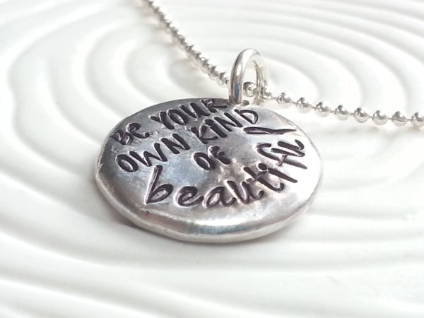 Personalized Necklace | Inspirational Message Necklace | Be Your Own Kind of Beautiful Cheap