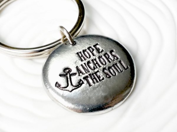 Hope Anchors the Soul Keychain | Inspirational Nautical Anchor Keychain Online Sale