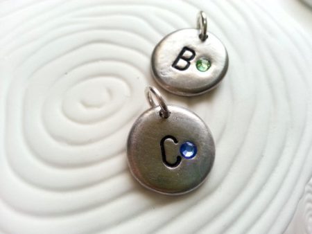 Block Initial Charm | Pebble Collection Discount