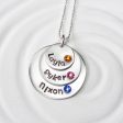 Stacked Disc Necklace | Mother s Birthstone Name Necklace Hot on Sale