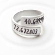 Latitude and Longitude Ring | Coordinates Wrap Ring For Cheap