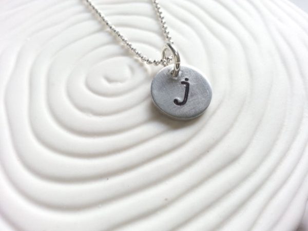 Typewriter Initial Necklace | Single Modern Initial For Cheap