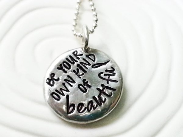 Personalized Necklace | Inspirational Message Necklace | Be Your Own Kind of Beautiful Cheap