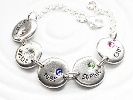 Birthstone Mother s Bracelet | Pebble Charm Bracelet Online Hot Sale