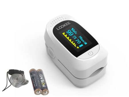 LOOKEE® C101A2 Deluxe Fingertip Pulse Oximeter | Blood Oxygen Saturation Monitor with Plethysmograph and Perfusion Index | Finger SpO2 Tracker For Sale