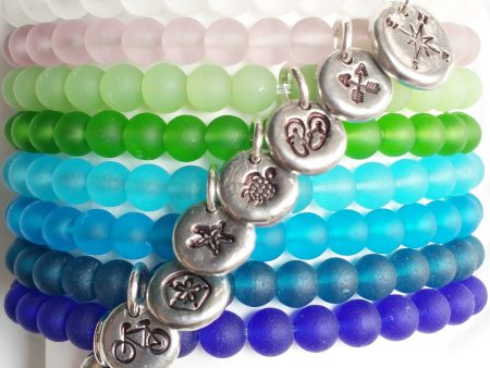 Sea Glass Bracelet | Choose Your Color and Image Online now