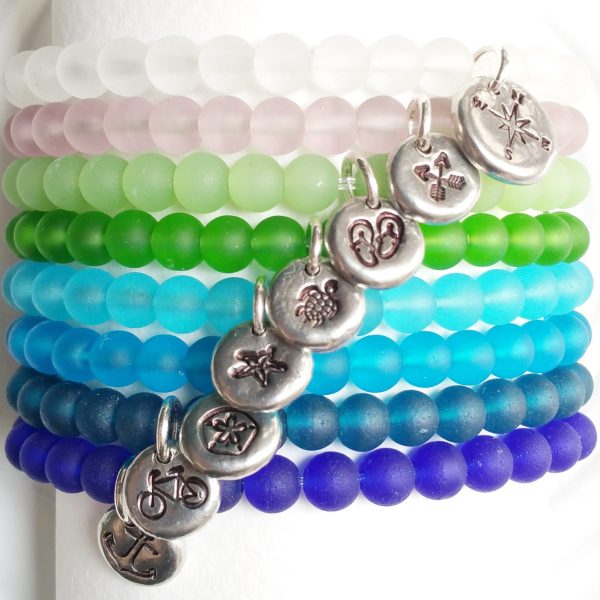 Sea Glass Bracelet | Choose Your Color and Image Online now