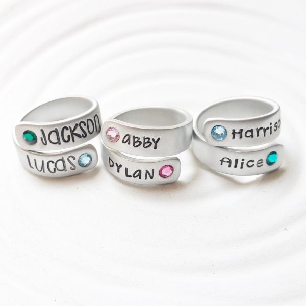 Birthstone Wrap Rings | Mother s Ring Online Sale