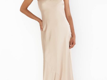 Taylor Tube Maxi Dress ~ Champagne Luxe Satin For Discount