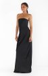 Taylor Tube Maxi Dress ~ Black Luxe Satin Sale