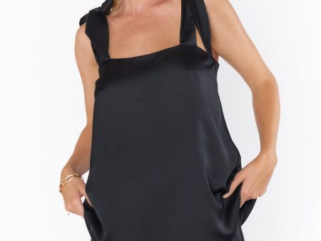 Makeup Tank ~ Black Luxe Satin Supply