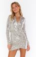 Party Hop Dress ~ Platinum Sequins Online now