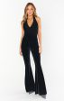 Studio Halter Jumpsuit ~ Black Velvet Online