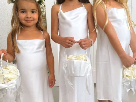 Little Verona Dress ~ Ivory Luxe Satin Fashion