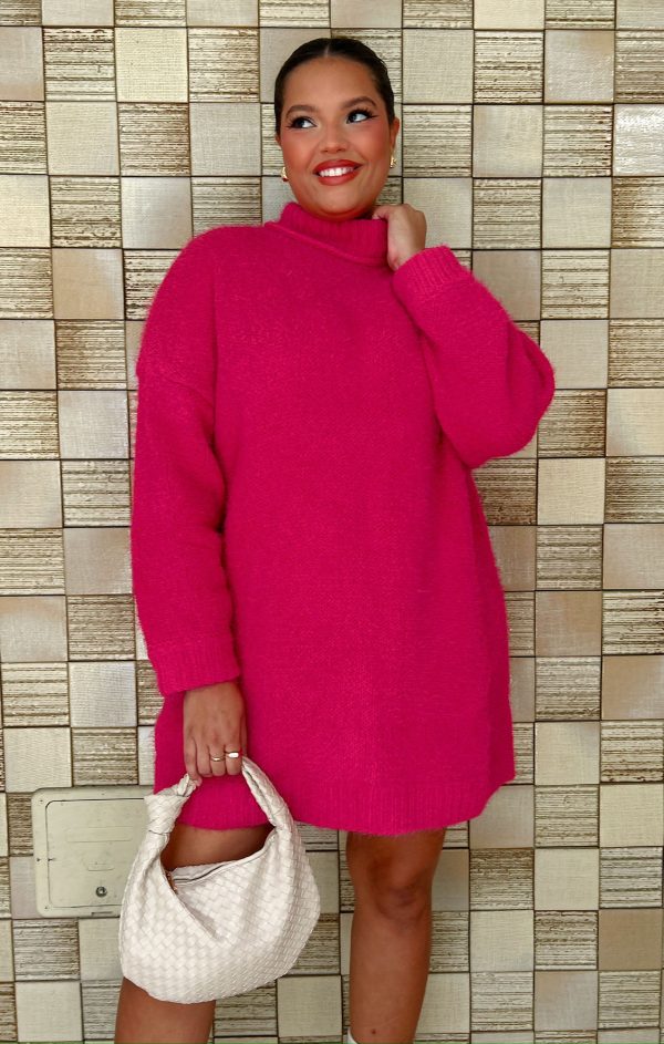 Timmy Tunic Sweater ~ Pink Rose Knit For Cheap