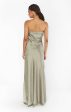 Taylor Tube Maxi Dress ~ Moss Green Luxe Satin Online Hot Sale