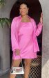 Taylor Tube Mini Dress ~ Bright Pink Rose Satin Fashion