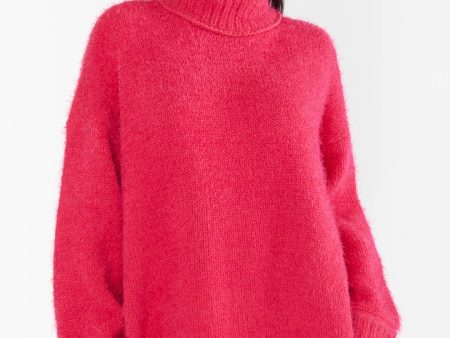 Timmy Tunic Sweater ~ Pink Rose Knit For Cheap